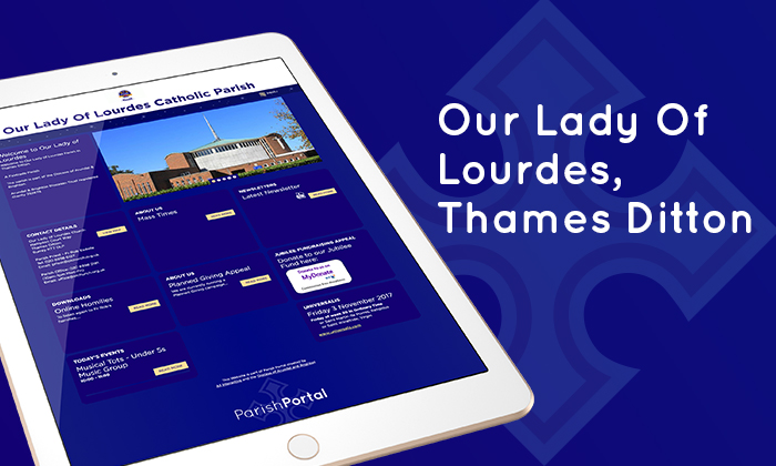 Our Lady Of Lourdes, Thames Ditton Using Parish Portal Website Design